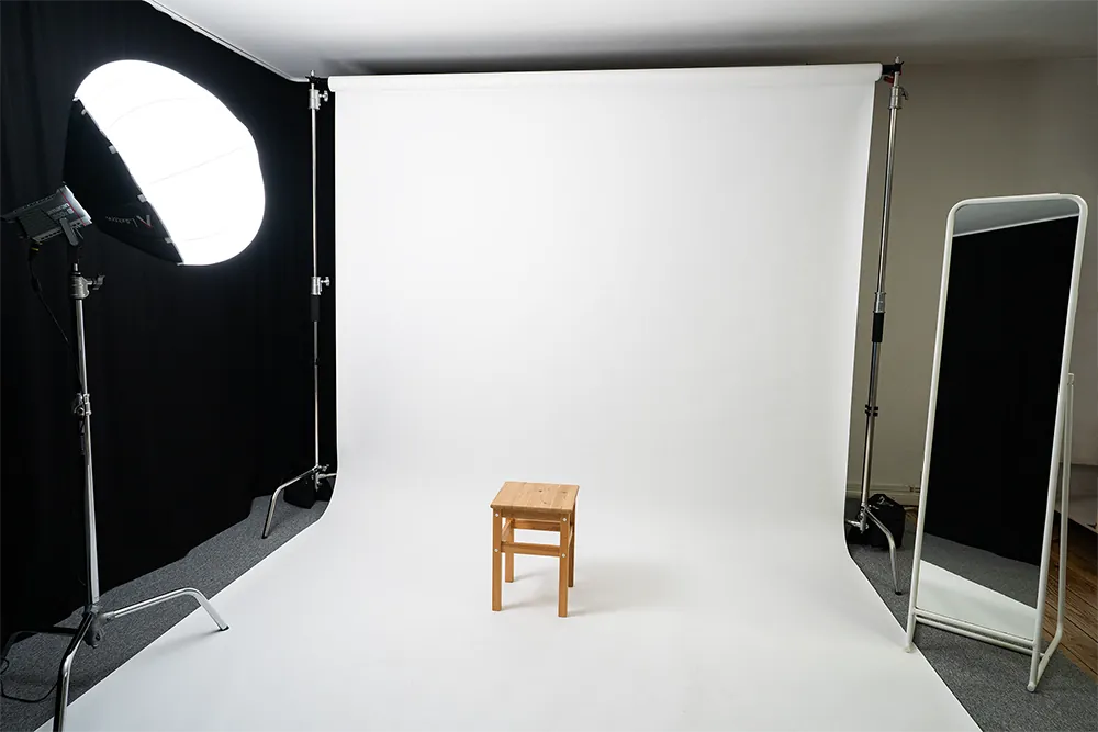 Foto-Setup mit Lichttechnik